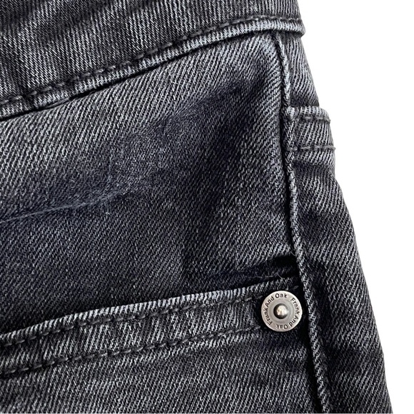FRANK And Oak Debbie Skinny Ankle Crop Denim Jeans Washed Black - Picture 11 of 15